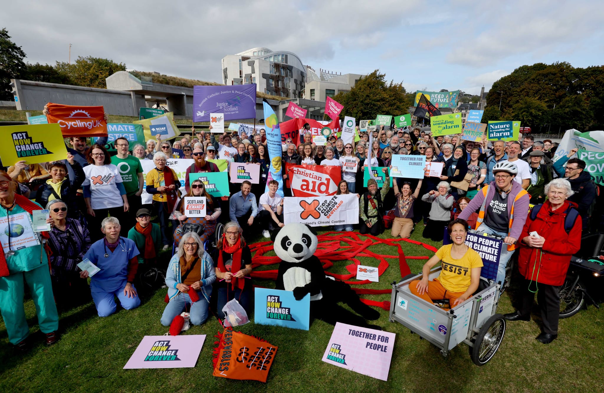 Largest Climate Lobby in Scottish history: Members of East Lothian Climate Hub were among 500 Scots present at parliament on 18 September as part of Stop Climate Chaos Scotland's event. Photo / SCCS