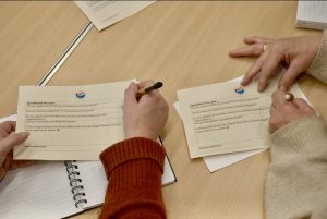 Members share their thoughts at the October ELCAN Gathering