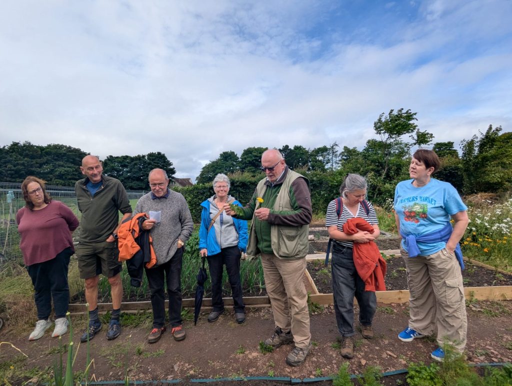 Dr Stan da Prato with the East Lothian Food Growers Collective at Muirpark allotments. Photo / ELCAN
