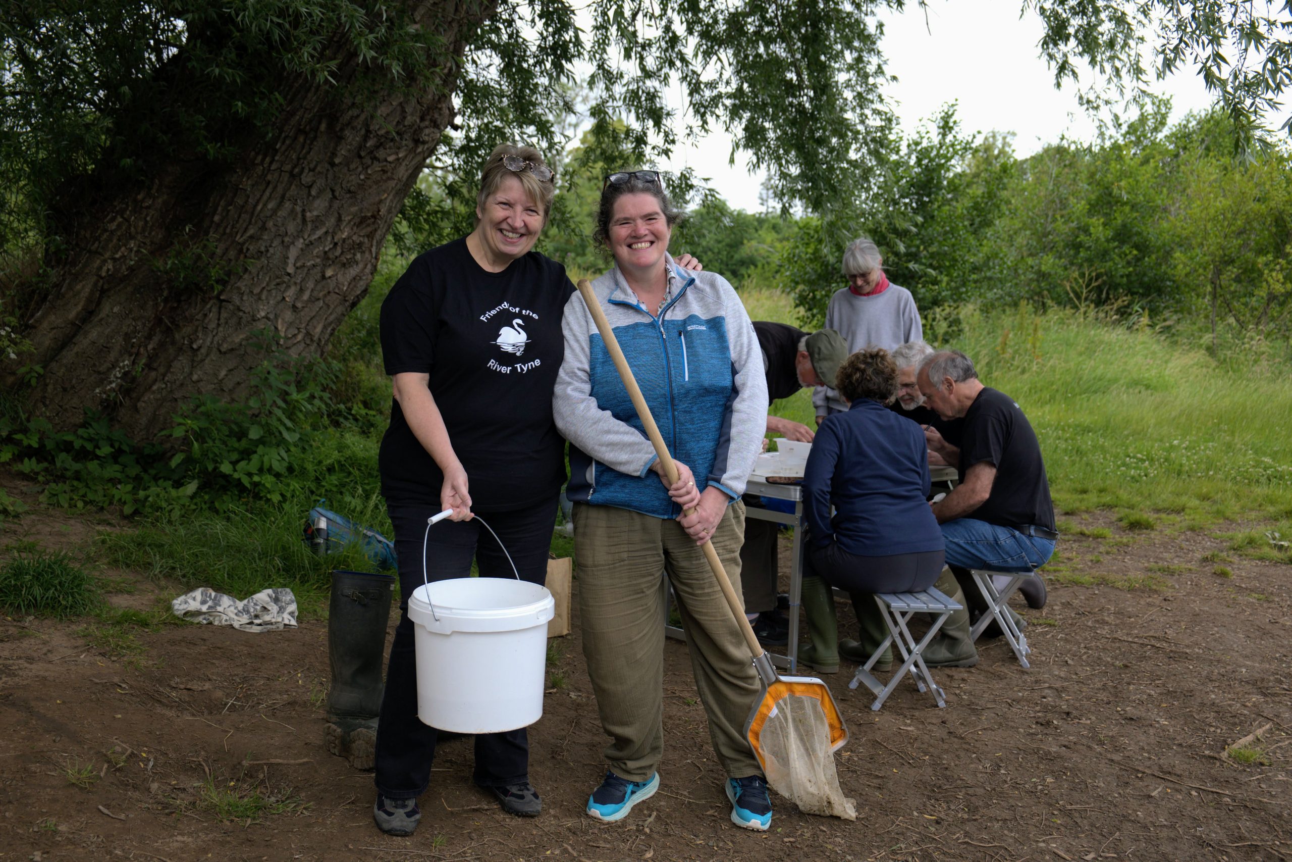 Effie Renton (left) and Audra Buist of Friends of the River Tyne. Photo / ELCAN